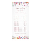 新鮮な野生の花の価格表ラックカード ラックカード (正面)