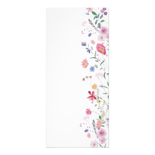 新鮮な野生の花の価格表ラックカード ラックカード (裏面)