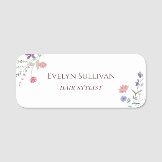 新鮮な野生の花の名前タグ 名札 (正面)