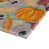 新鮮な野菜からのレトロの背景 カッティングボード (角)