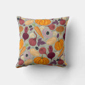 新鮮な野菜からのレトロの背景 クッション (裏面)