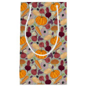 新鮮な野菜からのレトロの背景 スモールペーパーバッグ (正面)