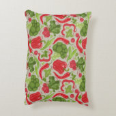 新鮮な野菜からの明るいパターン アクセントクッション (裏面(縦))