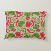 新鮮な野菜からの明るいパターン アクセントクッション (裏面)
