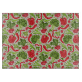 新鮮な野菜からの明るいパターン カッティングボード (正面)