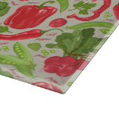 新鮮な野菜からの明るいパターン カッティングボード (角)