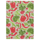 新鮮な野菜からの明るいパターン クリップボード (裏面)