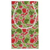 新鮮な野菜からの明るいパターン スモールペーパーバッグ (裏面)