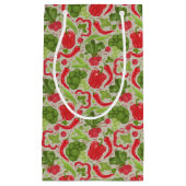 新鮮な野菜からの明るいパターン スモールペーパーバッグ (正面)