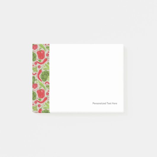 新鮮な野菜からの明るいパターン ポストイット (正面)