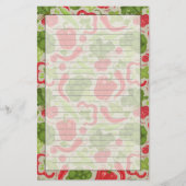 新鮮な野菜からの明るいパターン 便箋 (正面)