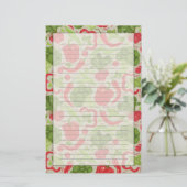 新鮮な野菜からの明るいパターン 便箋 (スタンド正面)