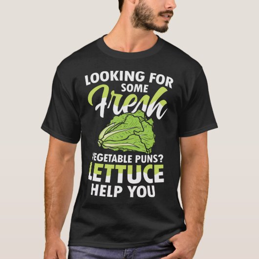 新鮮な野菜のダジャレをお探しですか レタス Tシャツ (正面)