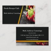 新鮮な野菜の新しいカフェの名刺 名刺 (正面/裏面)