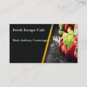 新鮮な野菜の新しいカフェの名刺 名刺 (正面)