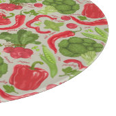 新鮮な野菜の明るい模様 カッティングボード (角)