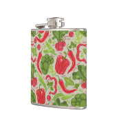 新鮮な野菜の明るい模様 フラスク (左)