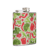 新鮮な野菜の明るい模様 フラスク (右)