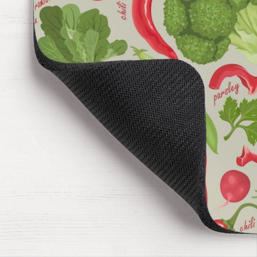 新鮮な野菜の明るい模様 マウスパッド (コーナー)