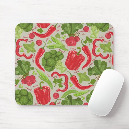 新鮮な野菜の明るい模様 マウスパッド (マウス)