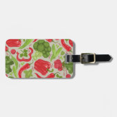 新鮮な野菜の明るい模様 ラゲッジタグ (正面横)