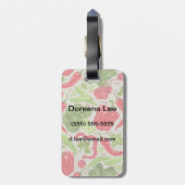 新鮮な野菜の明るい模様 ラゲッジタグ (裏面縦)