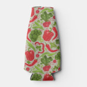 新鮮な野菜の鮮やかなパターン ボトルクーラー (正面)