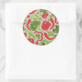 新鮮な野菜の鮮やかなパターン ラウンドシール (バッグ)