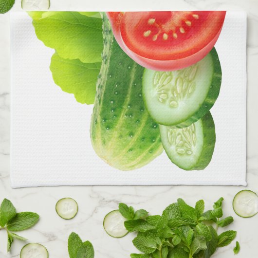 新鮮な野菜 キッチンタオル (折り畳み)