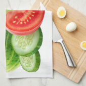 新鮮な野菜 キッチンタオル (四つ折り)
