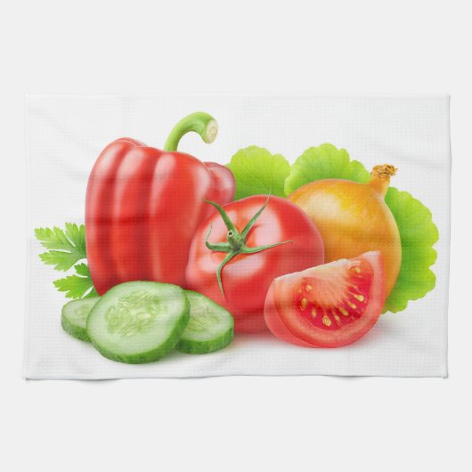 新鮮な野菜 キッチンタオル (横)