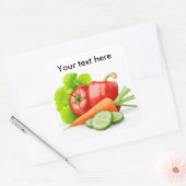 新鮮な野菜 スクエアシール (封筒)