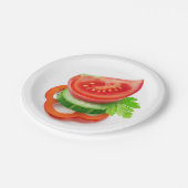 新鮮な野菜 ペーパープレート (アングル)