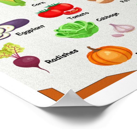 新鮮な野菜 ポスター (角)