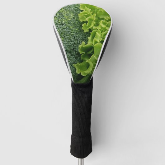 新鮮な野菜 レタスとブロッコリー ゴルフヘッドカバー (正面)