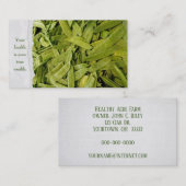 新鮮な雪のエンドウ 名刺 (正面/裏面)