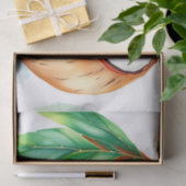 新鮮な鮮やかと水の色ココナッツの白 薄葉紙 (ギフト)