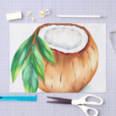 新鮮な鮮やかと水の色ココナッツの白 薄葉紙 (クラフト)