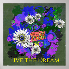 新鮮な鮮やかなカラフルおもしろい幸せ ポスター