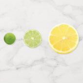 新鮮な黄色のレモンの果実 コンフェッティ (正面)