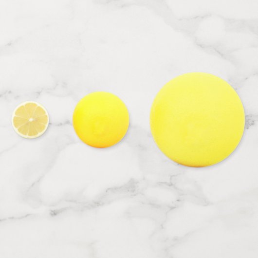 新鮮な黄色のレモンの果実 コンフェッティ (裏面)