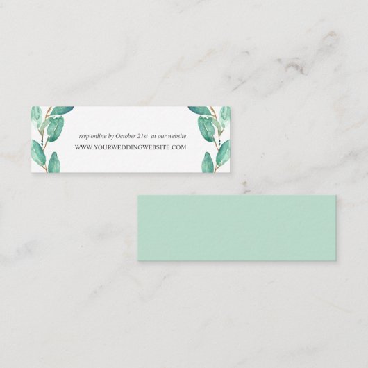 新鮮なEualytpus葉のサ結婚イト スキニー名刺 (正面/裏面)