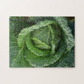 新鮮オーガニックなキャベツ頭 ジグソーパズル (横)
