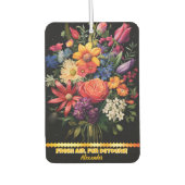 新鮮カラフルな雰囲気の花 カーエアーフレッシュナー (正面)