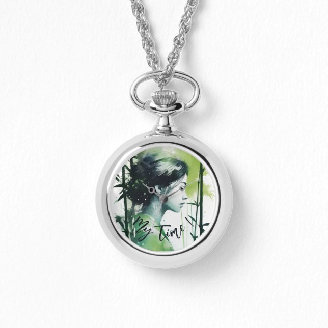 新鮮モダンな竹の禅パーソナライズされたタイムピース 腕時計 (正面)