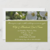 新鮮白い庭園花の記念日招待状 招待状 (裏面)