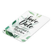 新鮮葉植物水彩保存日 マグネット (左側)