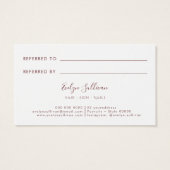 新鮮野花紹介カード (裏面)