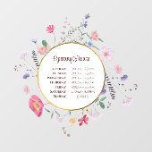 新鮮野草開花時間ウィンドウにしがみつく ウィンドウサイン (シート)
