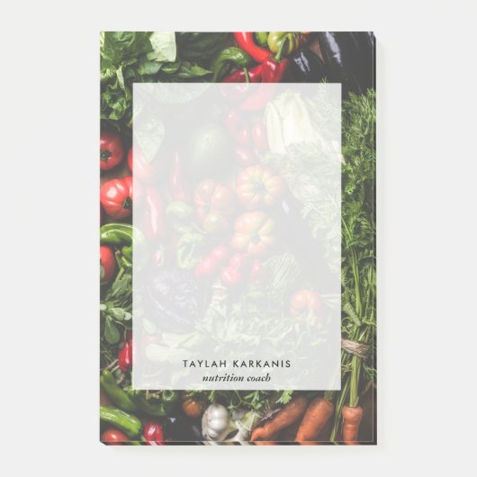 新鮮野菜の健康パーソナライズされた場 ポストイット (正面)